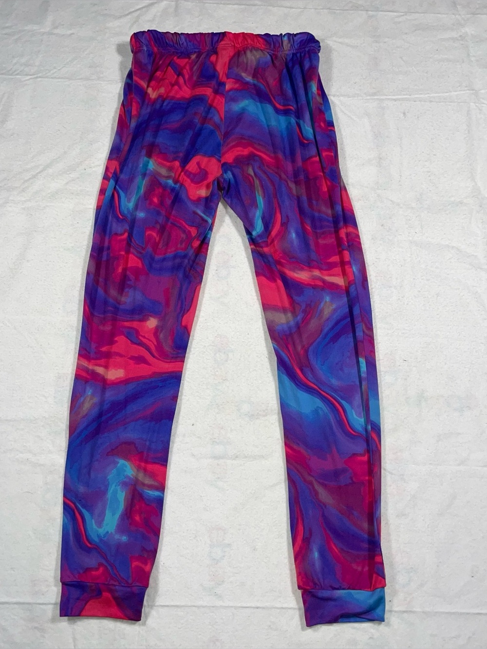 Delia’s L Multicolor Drawstring Trippy Swirl Purple Blue Pink Pattern Joggers - Picture 3 of 5